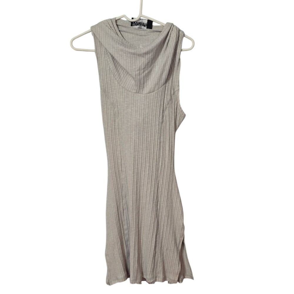 Darker Wavs Hooded Cutout Mini Dress